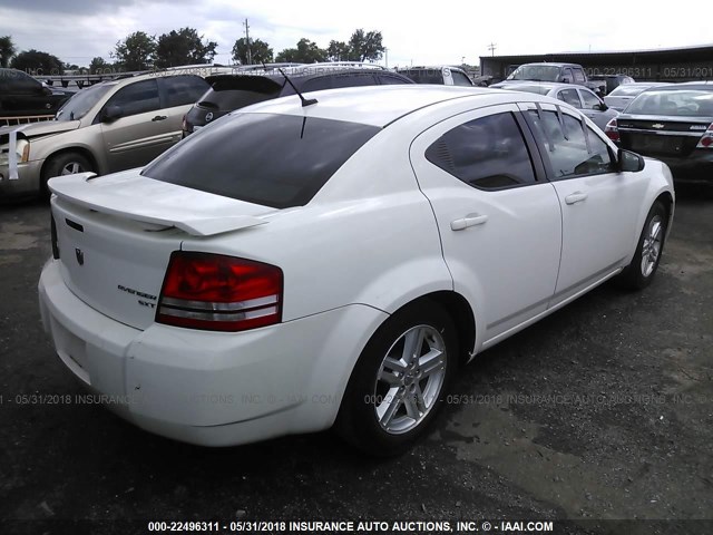 1B3LC56B69N508162 - 2009 DODGE AVENGER SXT/R/T WHITE photo 4