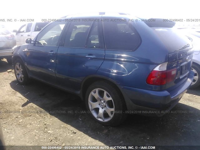 WBAFB335X1LH13324 - 2001 BMW X5 4.4I BLUE photo 3