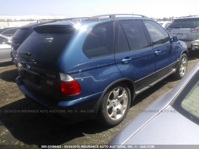 WBAFB335X1LH13324 - 2001 BMW X5 4.4I BLUE photo 4