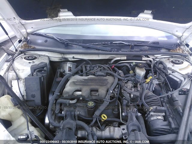 2G4WS52M3V1459693 - 1997 BUICK CENTURY CUSTOM WHITE photo 10