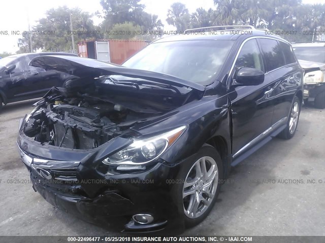 5N1AL0MN7DC351683 - 2013 INFINITI JX35 BLACK photo 2