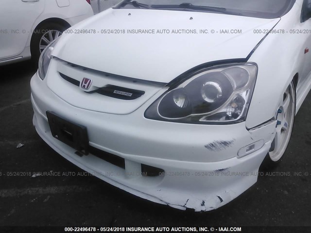 SHHEP335X2U307818 - 2002 HONDA CIVIC SI WHITE photo 6