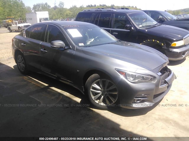 JN1BV7ARXFM392831 - 2015 INFINITI Q50 PREMIUM/SPORT GRAY photo 1