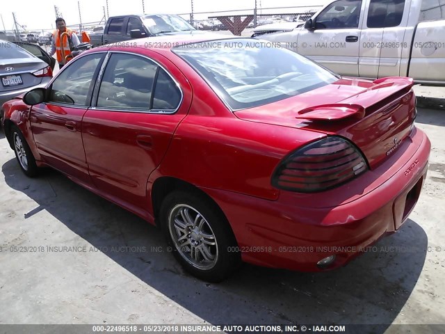 1G2NF52E13C186262 - 2003 PONTIAC GRAND AM SE1 RED photo 3
