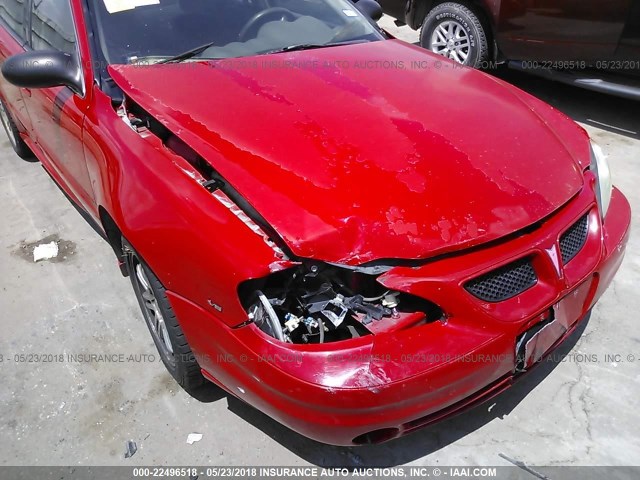 1G2NF52E13C186262 - 2003 PONTIAC GRAND AM SE1 RED photo 6