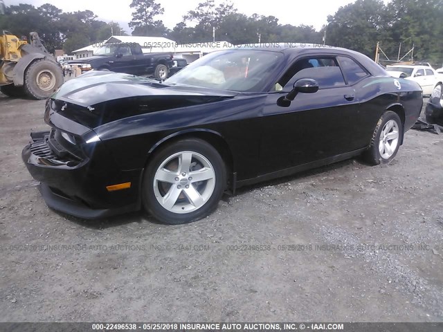 2C3CDYAG8DH501610 - 2013 DODGE CHALLENGER SXT BLACK photo 2