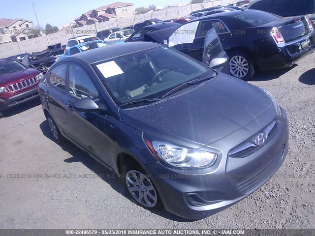 KMHCT4AE7CU201229 - 2012 HYUNDAI ACCENT GLS/GS GRAY photo 1