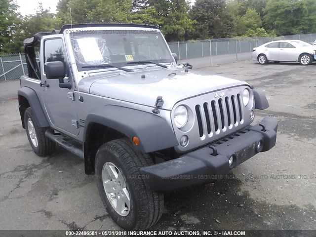 1C4AJWAG8FL751399 - 2015 JEEP WRANGLER SPORT SILVER photo 1