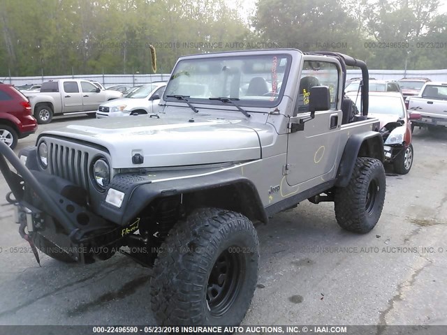 1J4FA49S61P323488 - 2001 JEEP WRANGLER / TJ SPORT GRAY photo 2