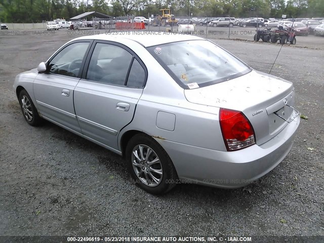 KMHDN46D35U969372 - 2005 HYUNDAI ELANTRA GLS/GT SILVER photo 3