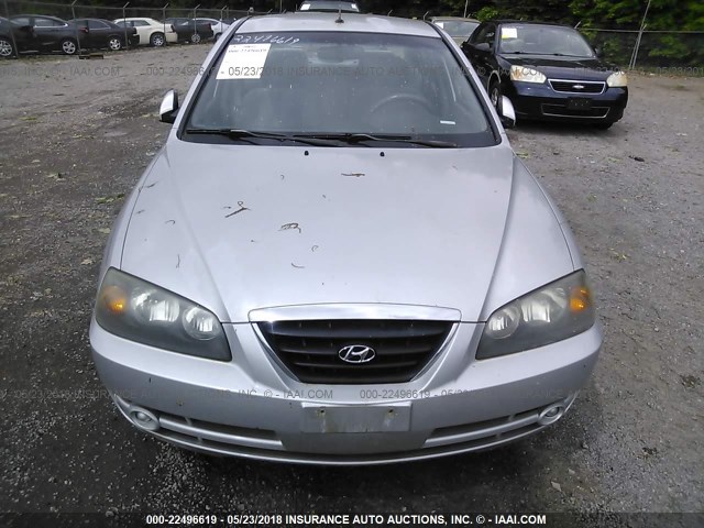 KMHDN46D35U969372 - 2005 HYUNDAI ELANTRA GLS/GT SILVER photo 6