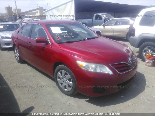 4T1BF3EK2BU714044 - 2011 TOYOTA CAMRY SE/LE/XLE RED photo 1