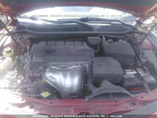 4T1BF3EK2BU714044 - 2011 TOYOTA CAMRY SE/LE/XLE RED photo 10