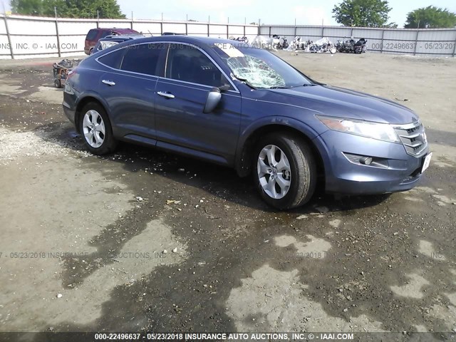 5J6TF2H56CL004557 - 2012 HONDA CROSSTOUR EXL BLUE photo 1