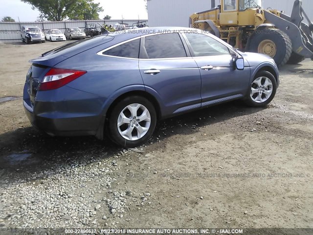 5J6TF2H56CL004557 - 2012 HONDA CROSSTOUR EXL BLUE photo 4