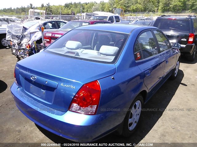 KMHDN46D06U258133 - 2006 HYUNDAI ELANTRA GLS/GT/LIMITED BLUE photo 4