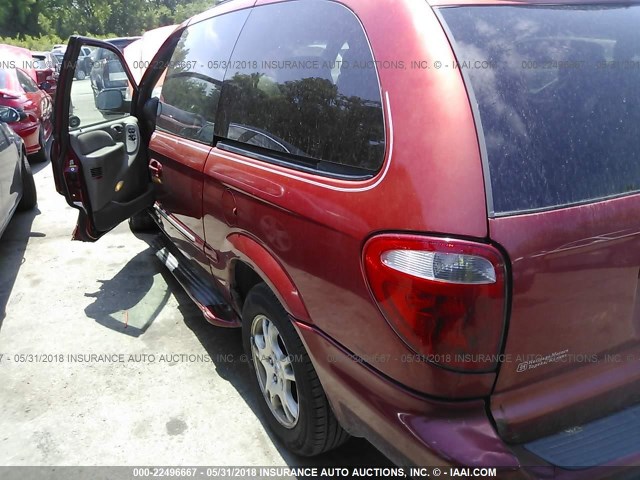 2B8GP54L81R316292 - 2001 DODGE GRAND CARAVAN ES MAROON photo 3