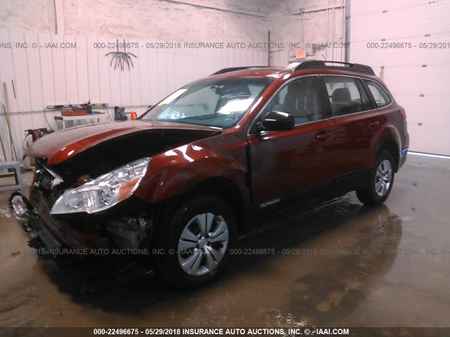 4S4BRBAC0D3296317 - 2013 SUBARU OUTBACK 2.5I MAROON photo 2