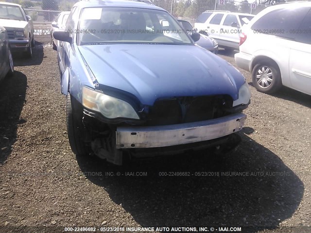 4S4BP61C177300417 - 2007 SUBARU LEGACY OUTBACK 2.5I BLUE photo 6