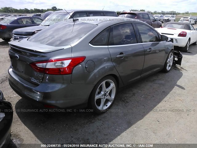 1FADP3J2XEL115330 - 2014 FORD FOCUS TITANIUM GRAY photo 4