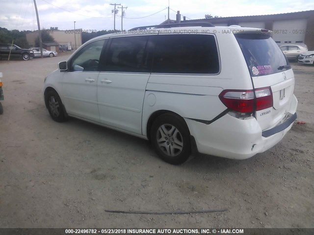 5FNRL38767B142432 - 2007 HONDA ODYSSEY EXL WHITE photo 3