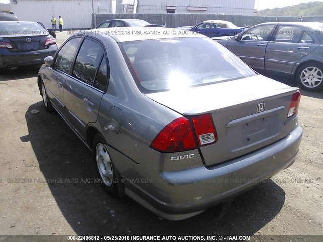 JHMES966X4S021561 - 2004 HONDA CIVIC HYBRID GRAY photo 3