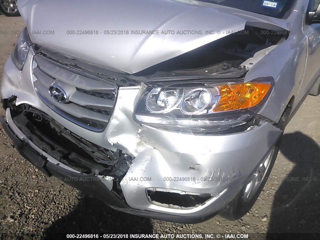 5XYZG3AB8CG096530 - 2012 HYUNDAI SANTA FE GLS SILVER photo 6