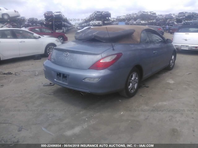 4T1FA38P08U156663 - 2008 TOYOTA CAMRY SOLARA SE/SLE/SPORT Light Blue photo 4