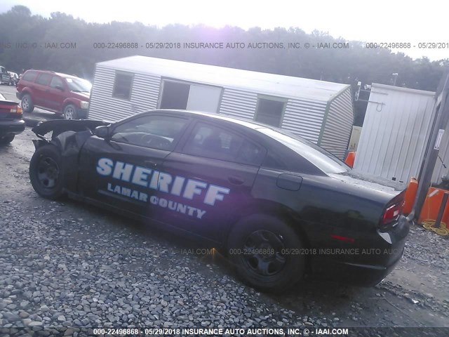 2C3CDXAT1CH226488 - 2012 DODGE CHARGER POLICE BLACK photo 3