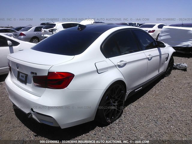 WBS8M9C5XJ5K98315 - 2018 BMW M3 WHITE photo 4