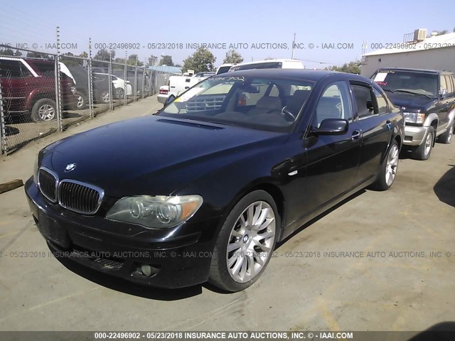 WBAHN83507DT72643 - 2007 BMW 750 BLACK photo 2