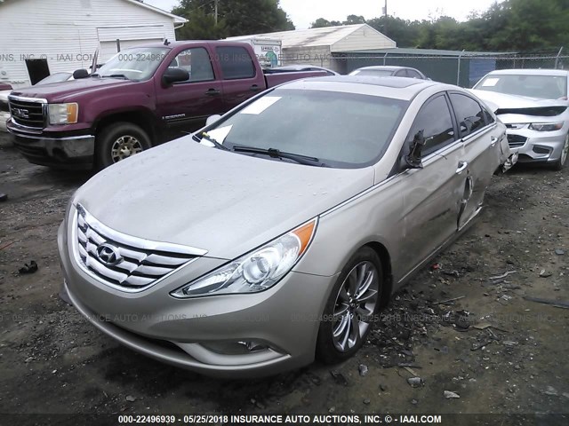 5NPEC4AB5BH186256 - 2011 HYUNDAI SONATA SE/LIMITED TAN photo 2