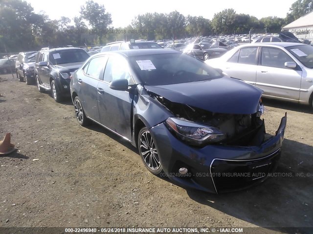 5YFBURHE0FP256266 - 2015 TOYOTA COROLLA L/LE/LE PLS/PRM/S/S PLS BLUE photo 1