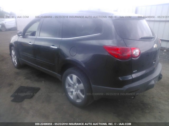 1GNKVGED3BJ355280 - 2011 CHEVROLET TRAVERSE LT BLACK photo 3