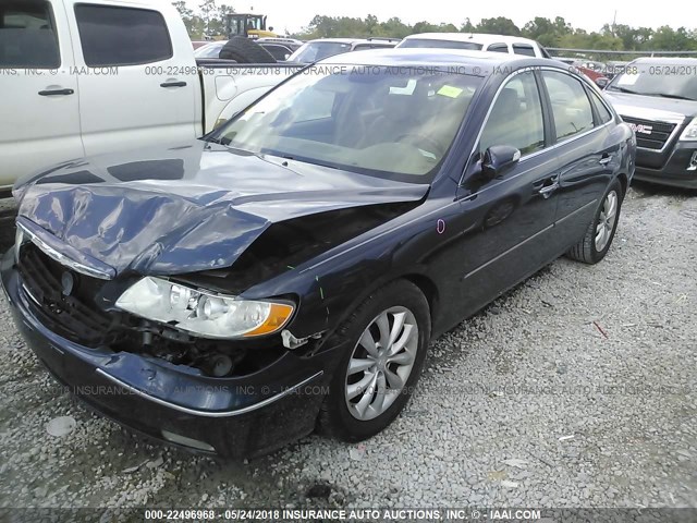 KMHFC46F37A231687 - 2007 HYUNDAI AZERA SE/LIMITED BLUE photo 2