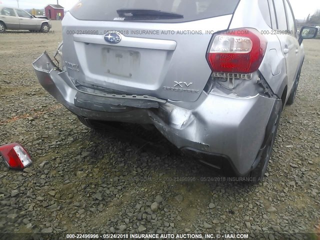 JF2GPAMC5F8258983 - 2015 SUBARU XV CROSSTREK 2.0 LIMITED SILVER photo 6