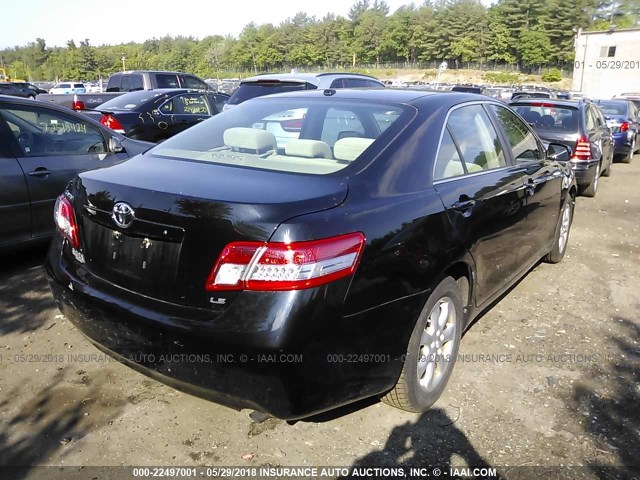 4T4BF3EKXBR168373 - 2011 TOYOTA CAMRY SE/LE/XLE 黑色 照片 4