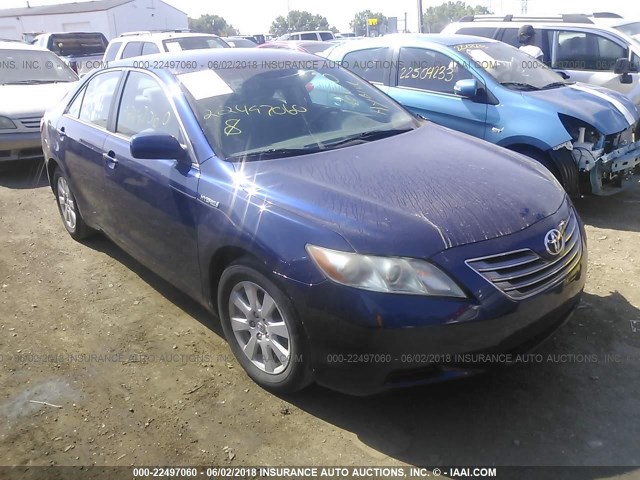 4T1BB46K08U051954 - 2008 TOYOTA CAMRY HYBRID BLUE photo 1