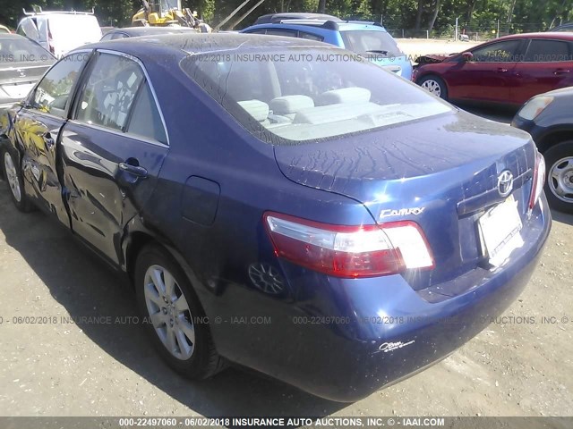 4T1BB46K08U051954 - 2008 TOYOTA CAMRY HYBRID BLUE photo 3