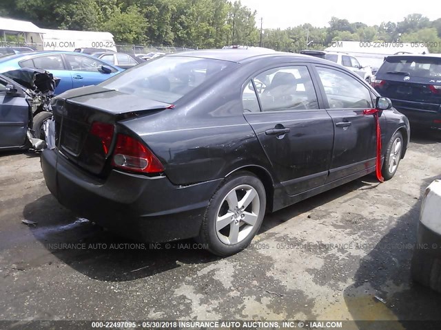 2HGFA16988H328987 - 2008 HONDA CIVIC EXL BLACK photo 4