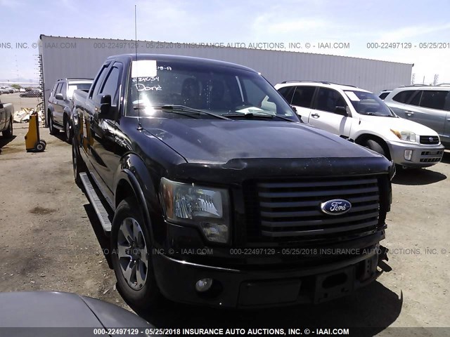 1FTFX1CV7AKE32416 - 2010 FORD F150 SUPER CAB BLACK photo 1