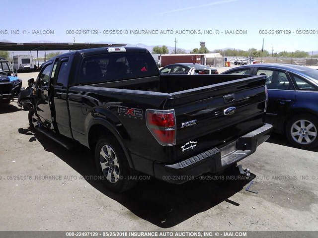 1FTFX1CV7AKE32416 - 2010 FORD F150 SUPER CAB BLACK photo 3