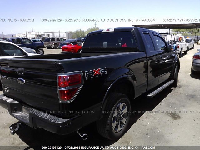 1FTFX1CV7AKE32416 - 2010 FORD F150 SUPER CAB BLACK photo 4