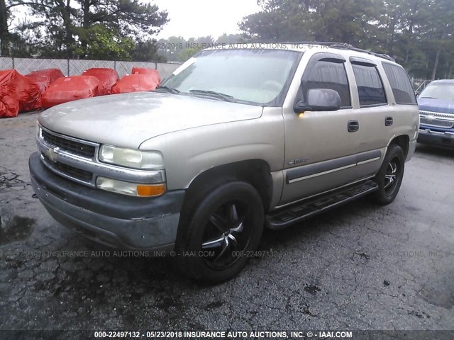 1GNEK13T11R118719 - 2001 CHEVROLET TAHOE K1500 TAN photo 2