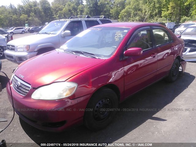 JTDBR32E160082662 - 2006 TOYOTA COROLLA CE/LE RED photo 2