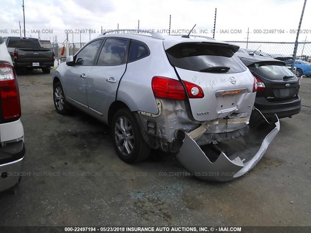 JN8AS5MT4BW158961 - 2011 NISSAN ROGUE S/SV/KROM SILVER photo 3