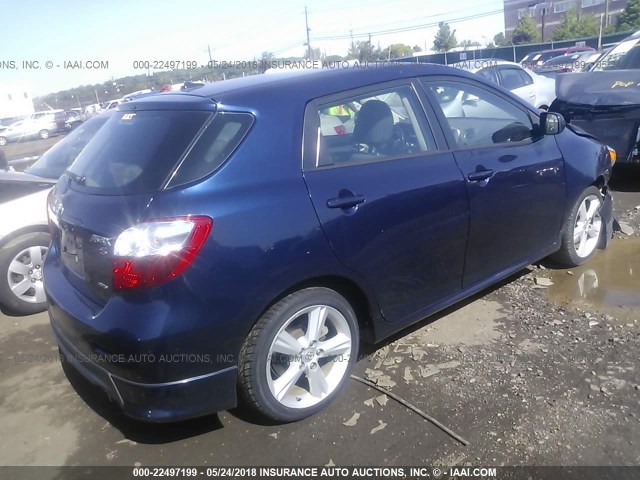 2T1LE4EEXAC015509 - 2010 TOYOTA COROLLA MATRIX S BLUE photo 4