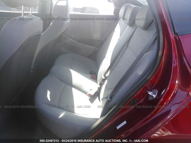 KMHCT4AE4GU083257 - 2016 HYUNDAI ACCENT SE RED photo 8