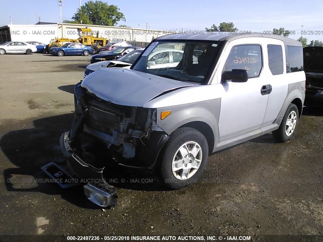 5J6YH18395L010381 - 2005 HONDA ELEMENT LX SILVER photo 2