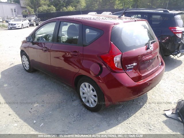 3N1CE2CP8FL444812 - 2015 NISSAN VERSA NOTE S/S PLUS/SV/SL/SR RED photo 3